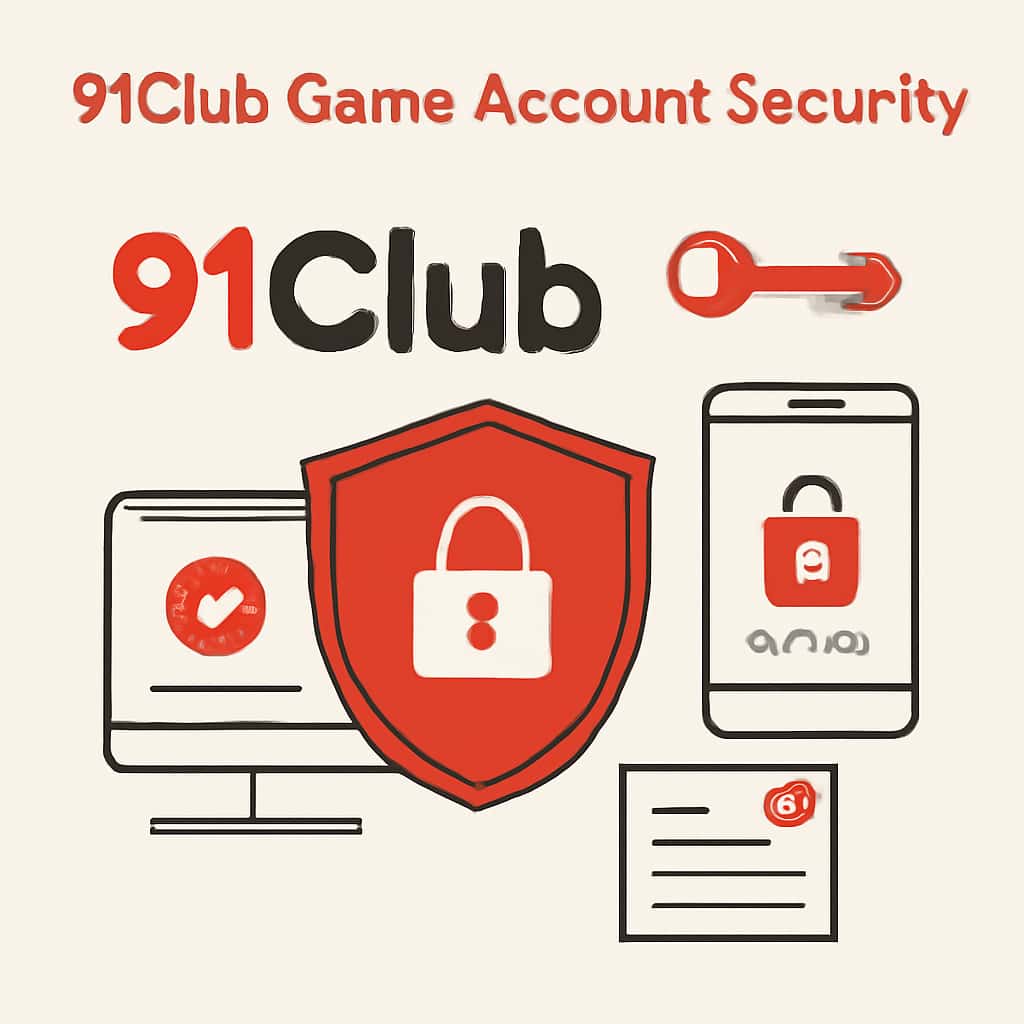A diagram illustrating key aspects of 91Club Game Account Security.