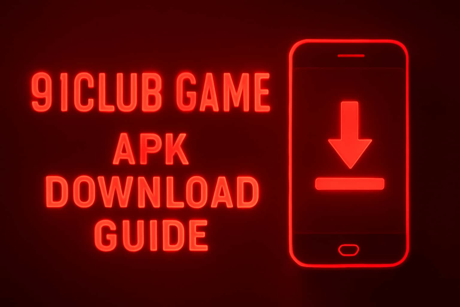 An informational scene about downloading the 91Club Game APK.