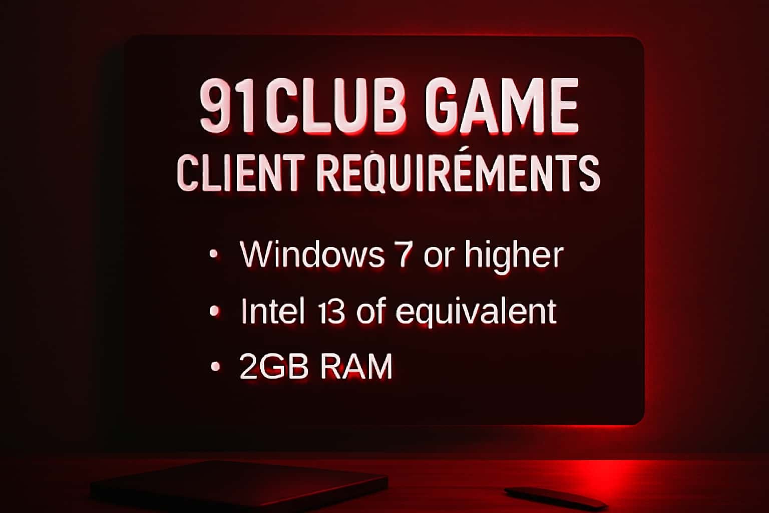 An informative visual representation of the 91Club Game Client Requirements.
