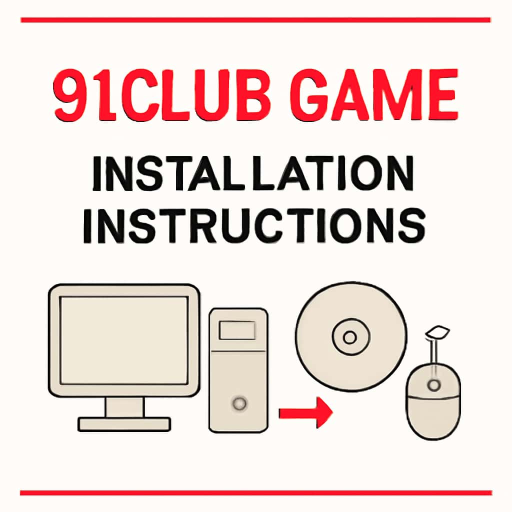 Diagram illustrating the installation steps for 91Club Game.