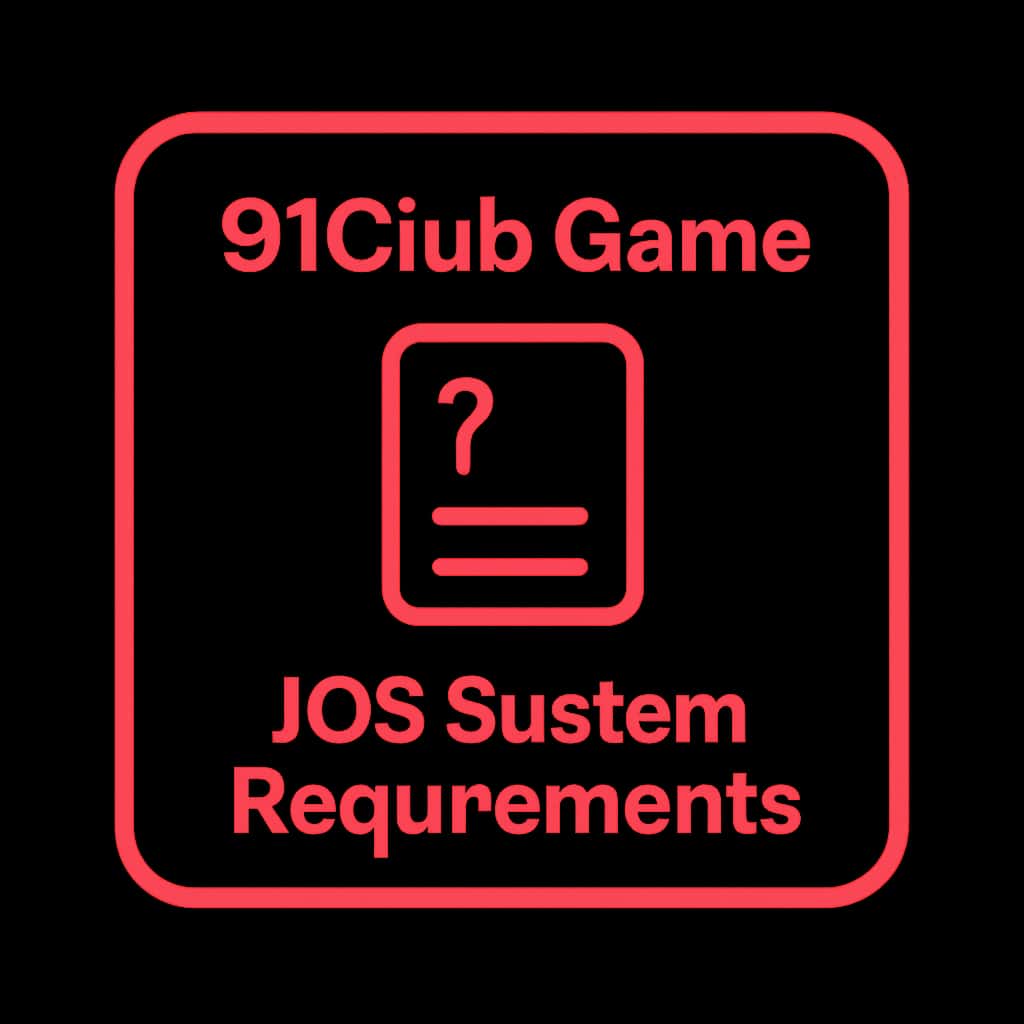 Badge illustrating the iOS System Requirements for 91Club Game.