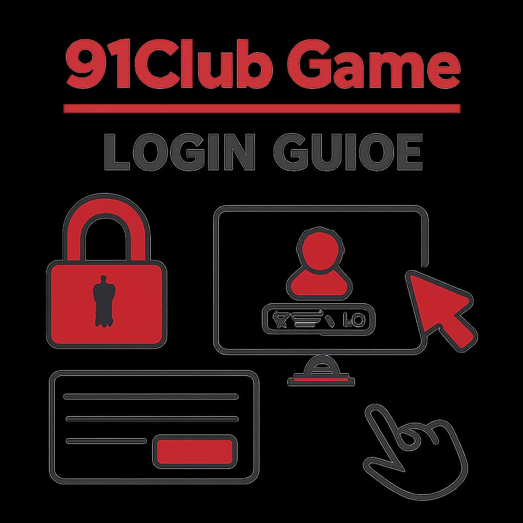 Diagram showcasing the steps to log into 91Club Game.