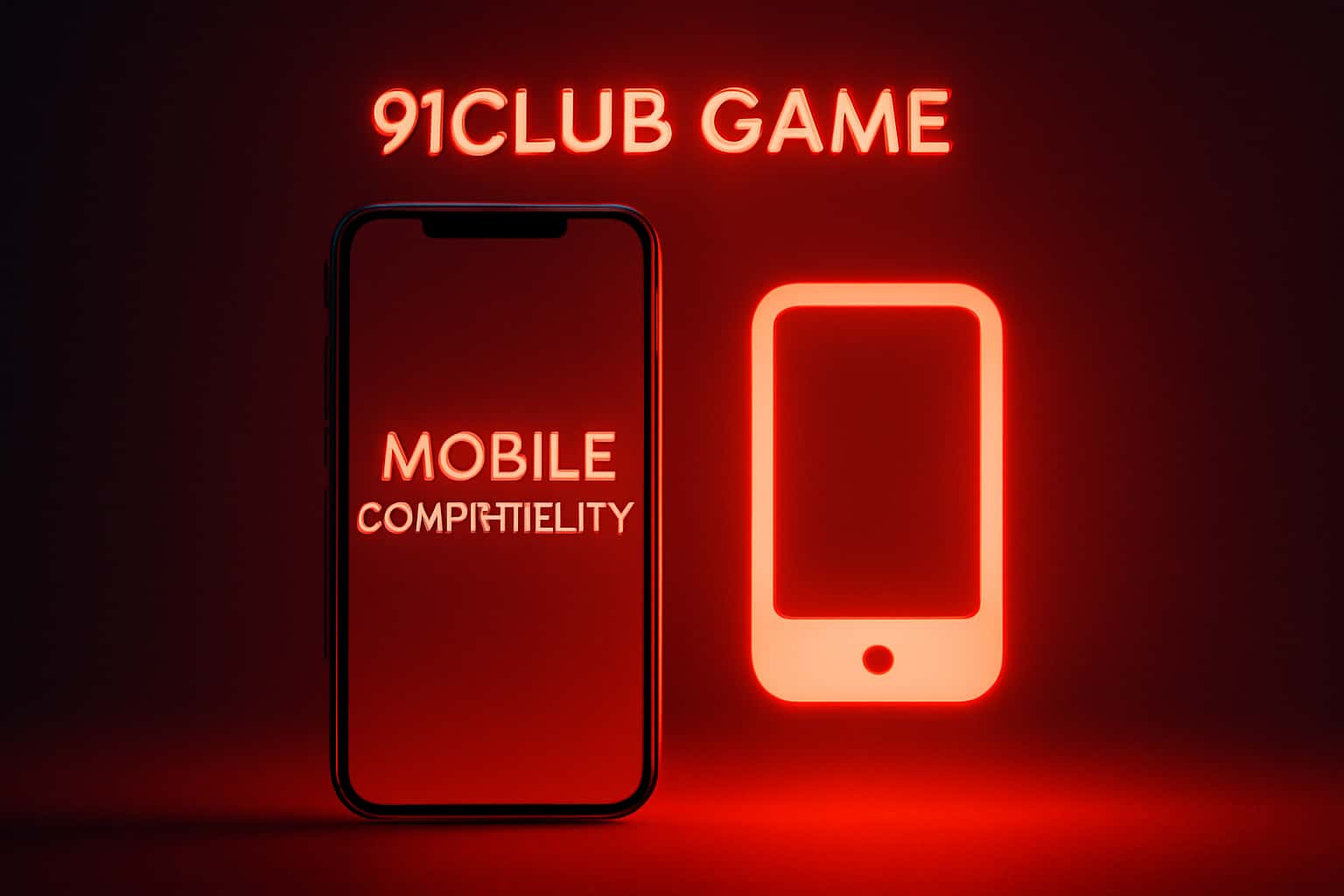 A visual representation of mobile compatibility for 91Club Game.
