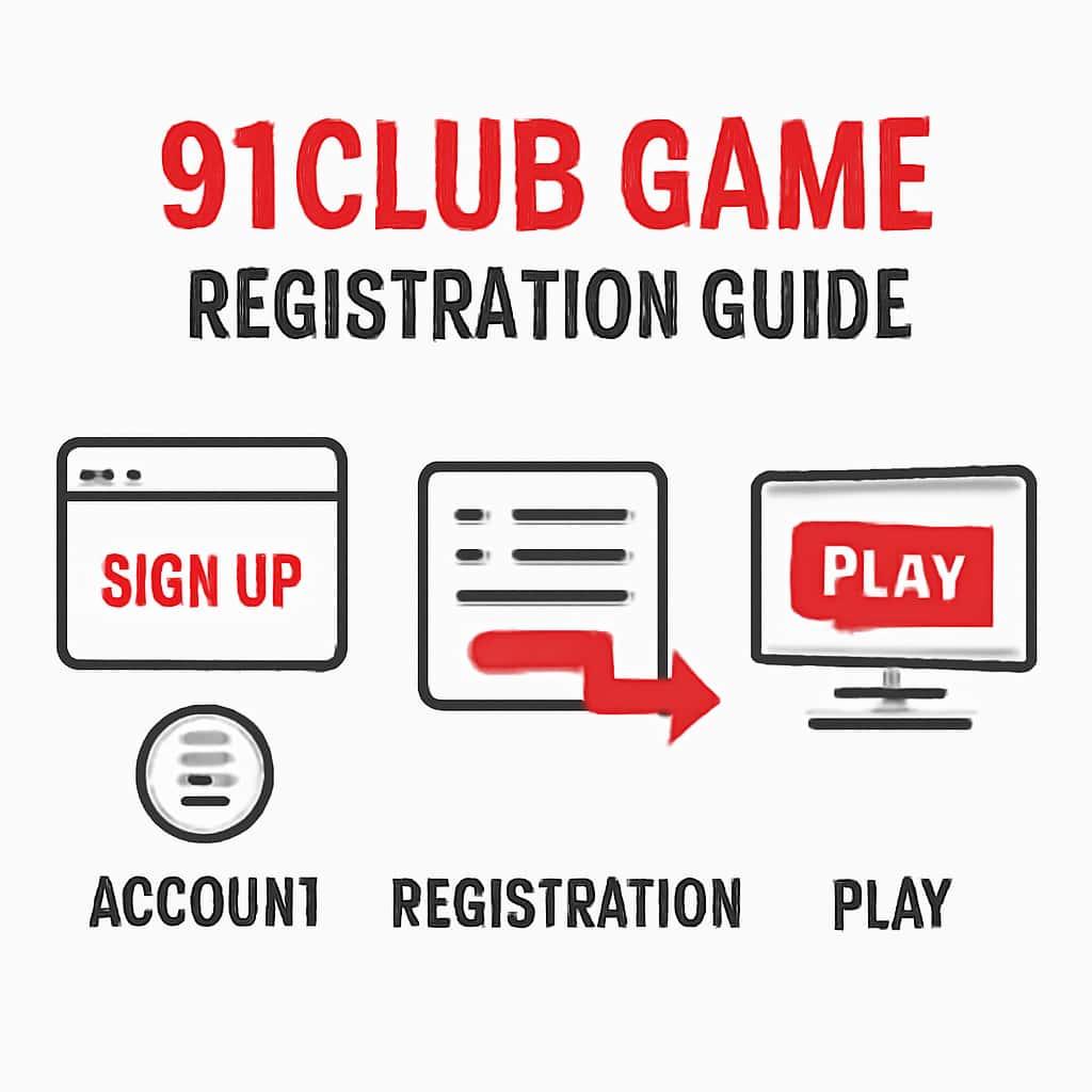 Diagram illustrating the registration process for 91Club Game.