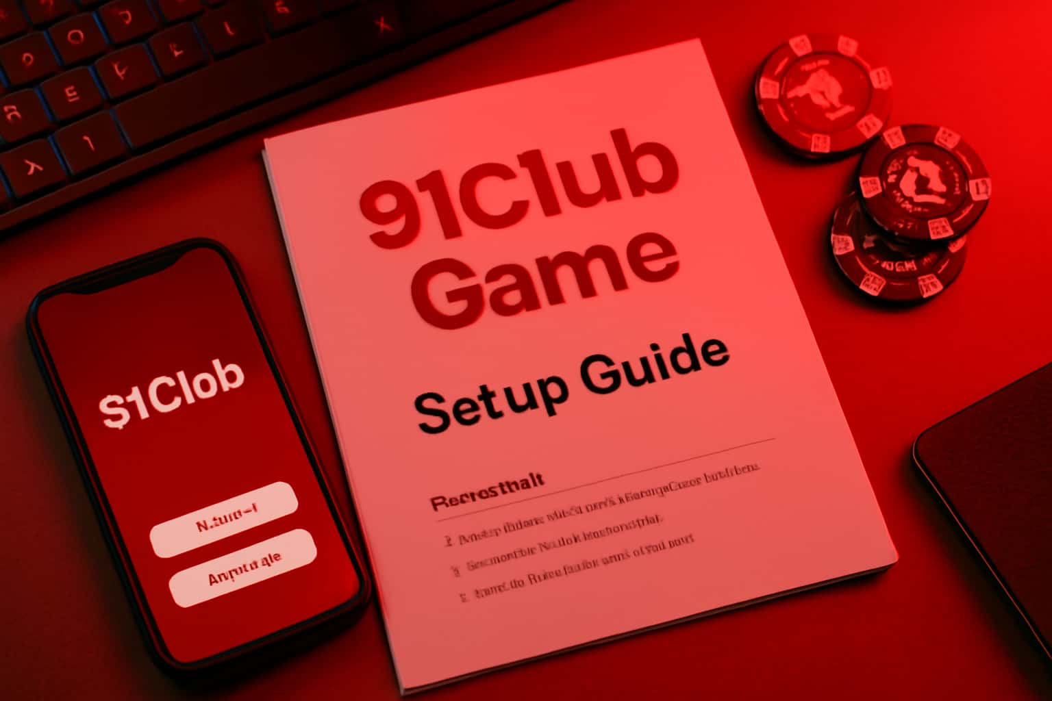 Informational scene depicting the setup guide for 91Club Game.