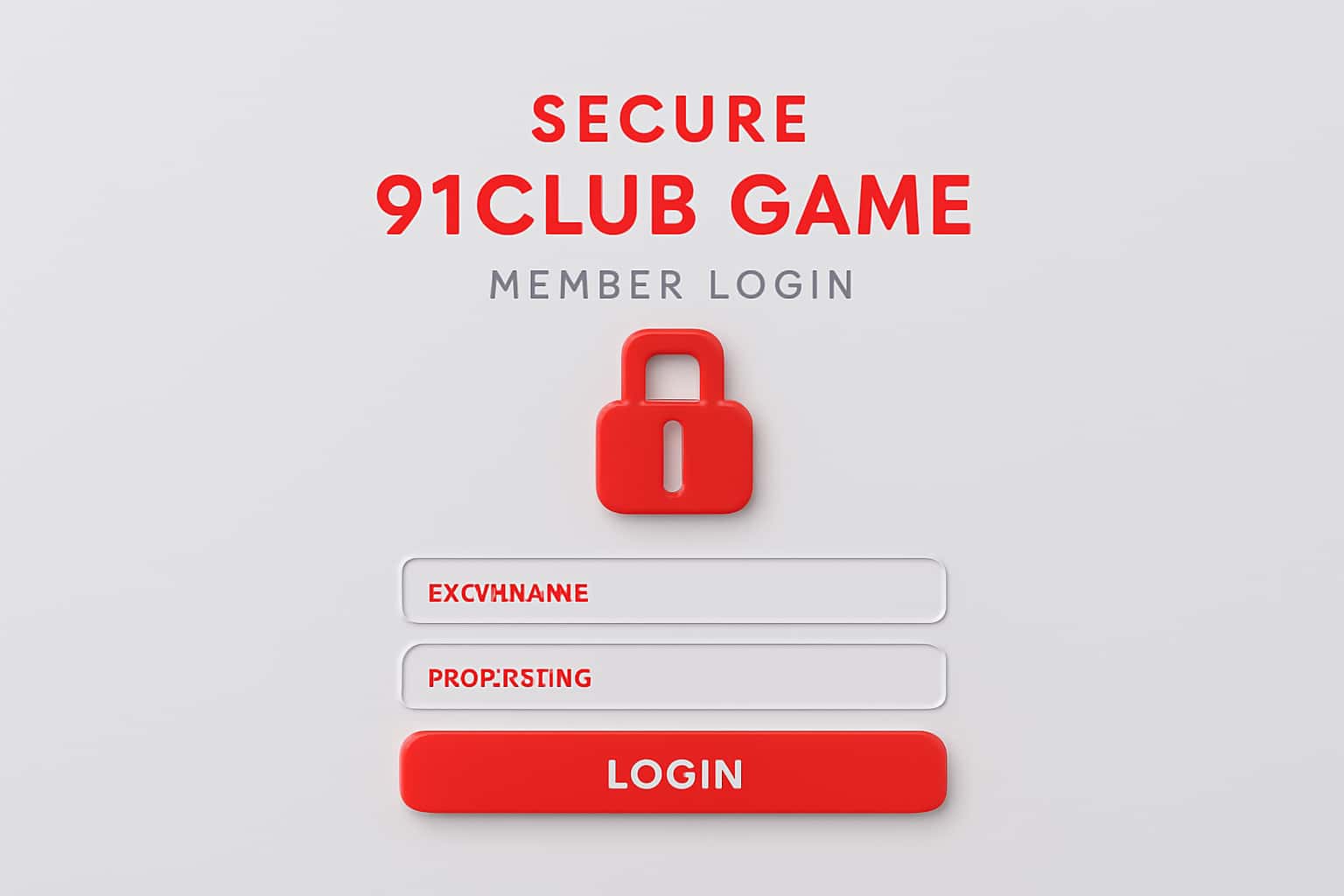 Secure 91Club Game Member Login Interface