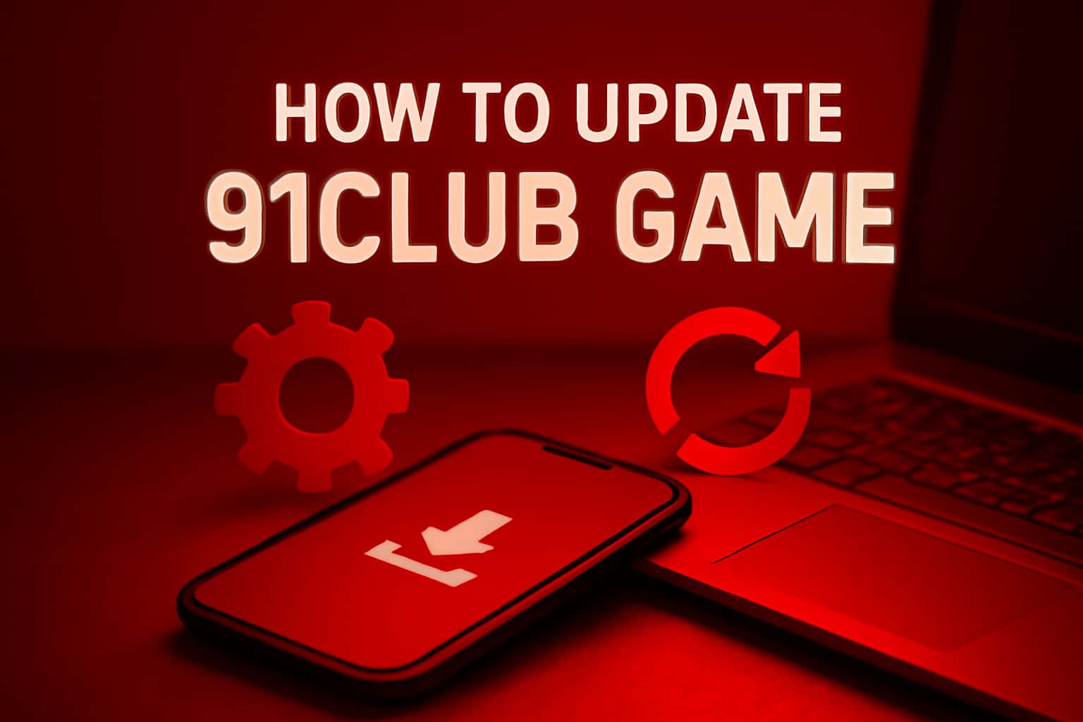 Informational scene about updating the 91Club Game.